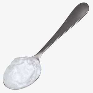Steel Spoon Full With Flour