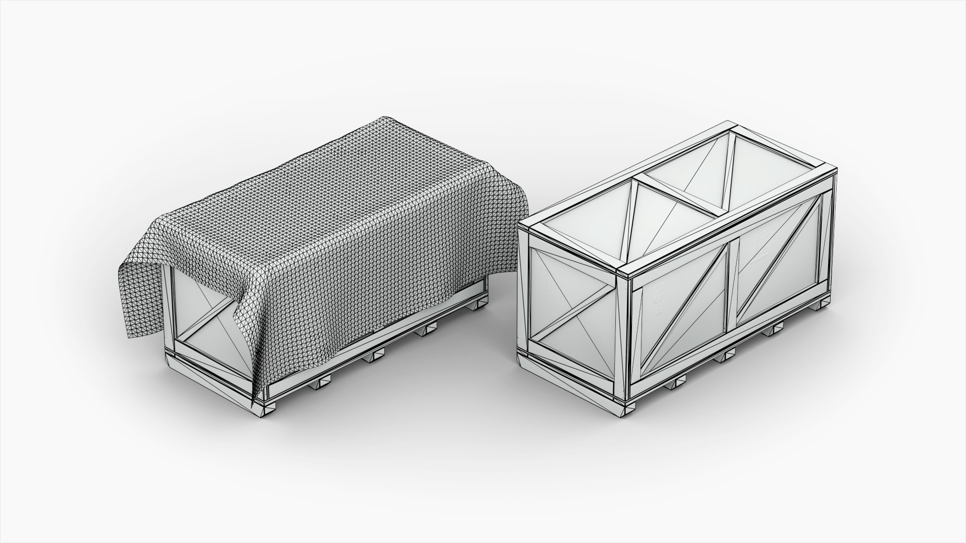 Heavy Duty Wooden Cargo Box Crate Model - TurboSquid 1867548