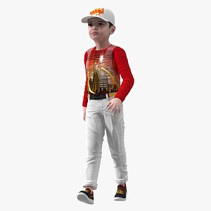 Asian Child Boy Street Style Rigged for Cinema 4D