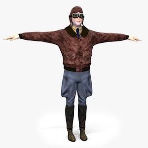 Flyboy Barnstorm Pilot - STATIC NOT Rigged