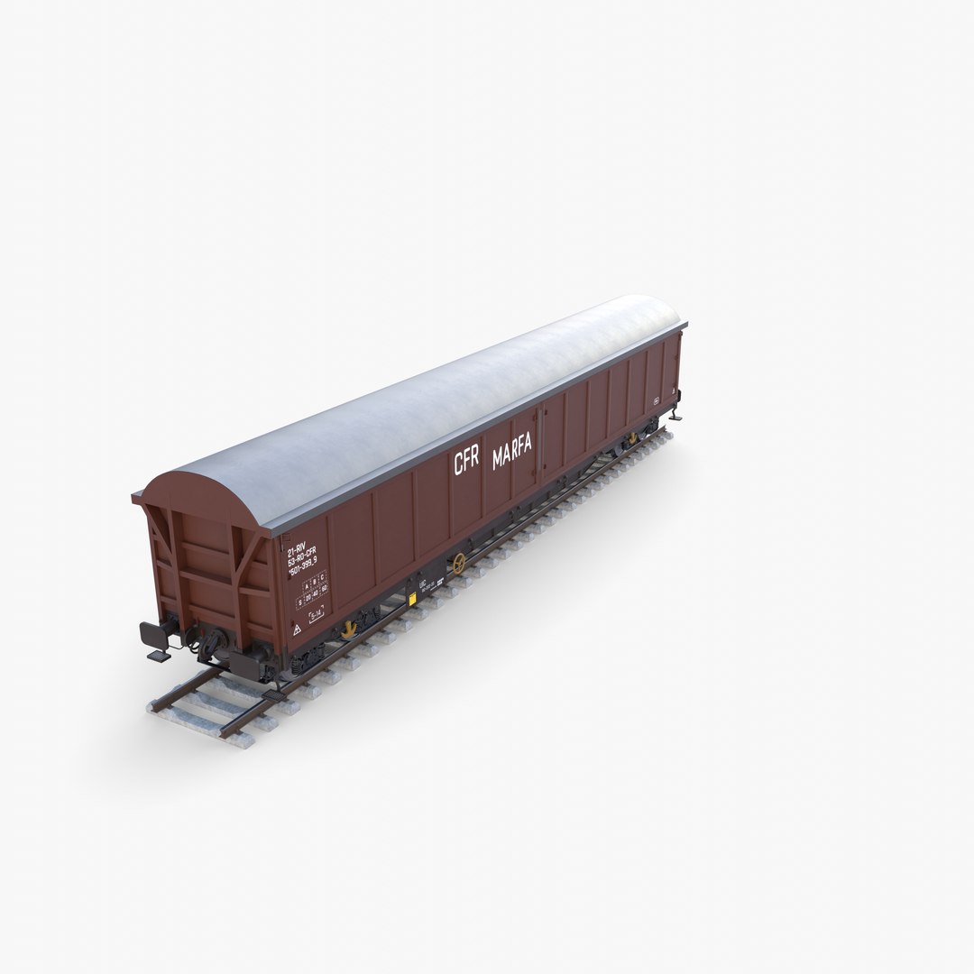 CFR Boxcar Rail Car V2 3D Model - TurboSquid 2261795