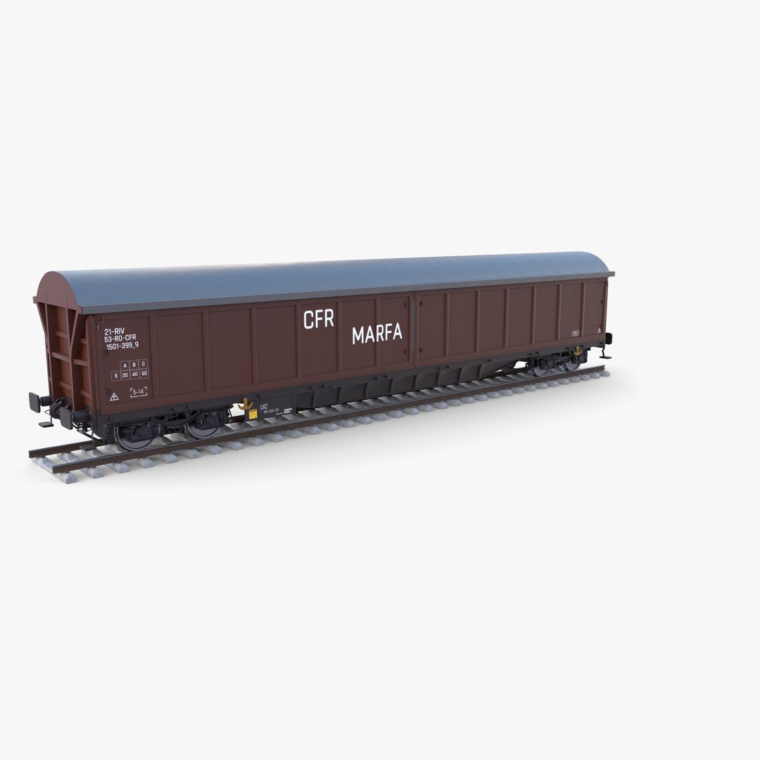 CFR Boxcar Rail Car V2 3D Model - TurboSquid 2261795