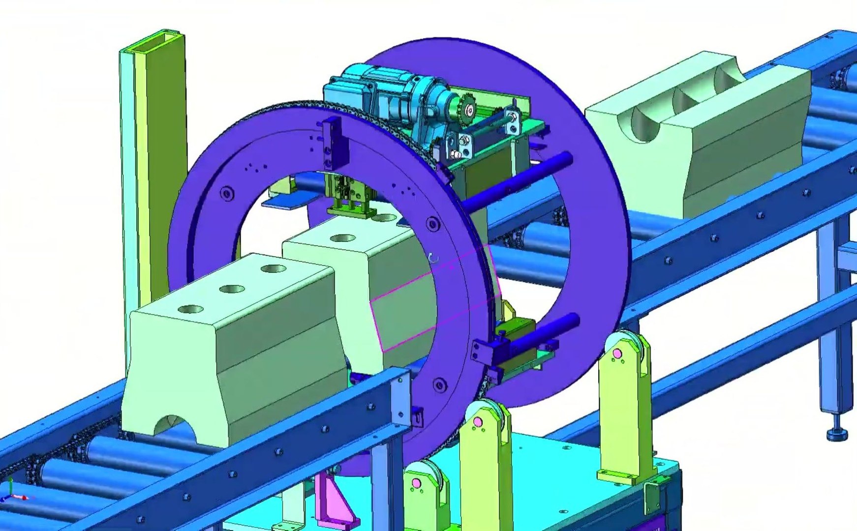 3D Design Of 180-Degree Rotating Conveyor Transfer Machine 3D Model ...