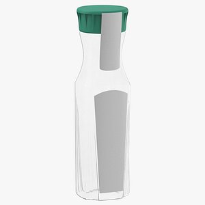 Plastic Juice Carton Small Blank and Generic Label model