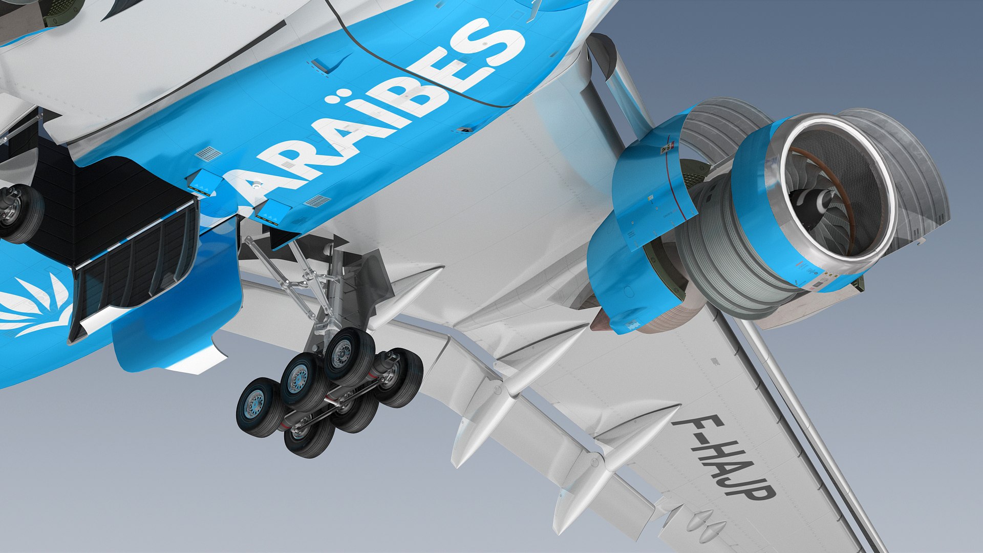 Airbus A350-1000 Air Caraibes 3D https://p.turbosquid.com/ts-thumb/6x/aHB1Cs/tc/a350_1000_caraibes2_0103/jpg/1781794913/1920x1080/fit_q87/1a211b4e731e5ea22af1b1d581c7f1df26c54952/a350_1000_caraibes2_0103.jpg