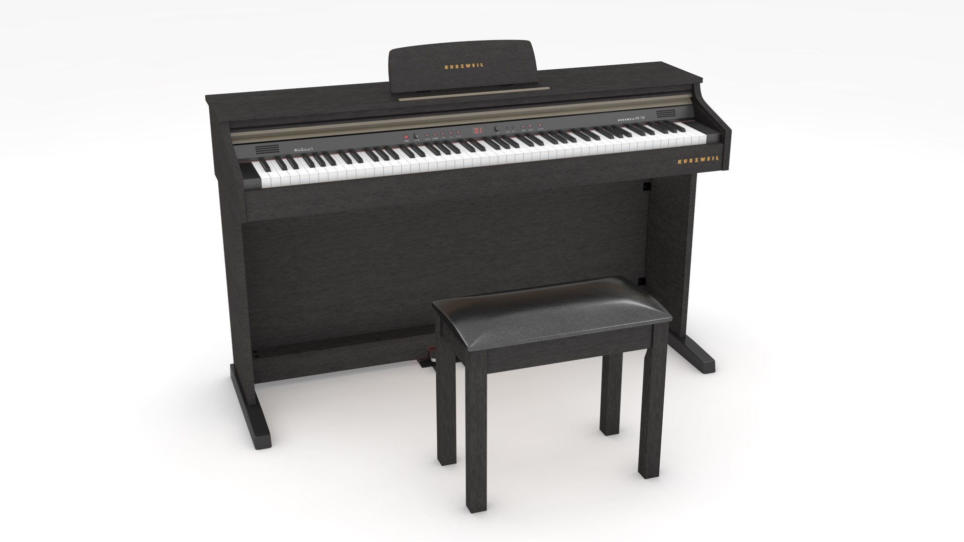 Kurzweil Keyboard Ka 130 3D Model TurboSquid 1902265