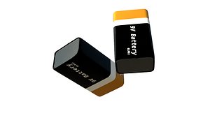 3D 9 volt battery
