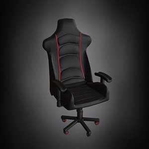 3D gaming chair 01 silla gamer low poly model
