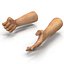 Man Hands 2 Rigged for Cinema 4D