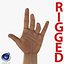 Man Hands 2 Rigged for Cinema 4D