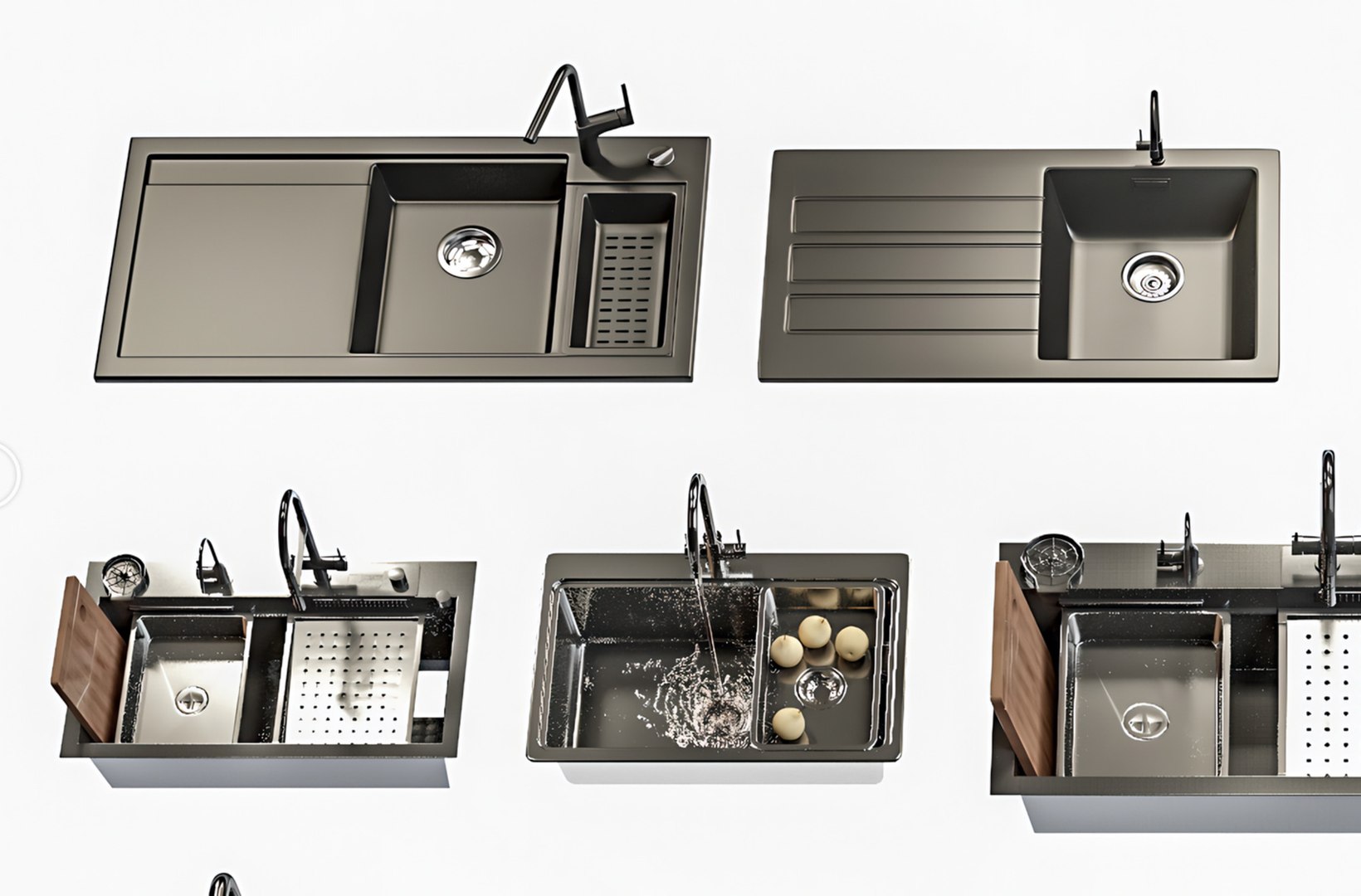 Kitchen Sinks Collection 3D Model - TurboSquid 2411378