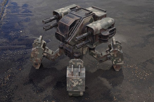 Battle robot 3D model - TurboSquid 1188916