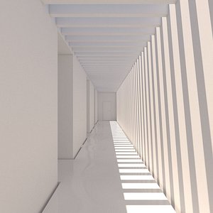 hallway hall 3D model