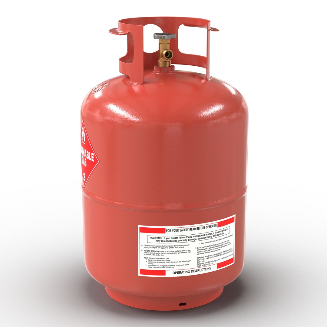 Gas Cylinder 4 3D model preview