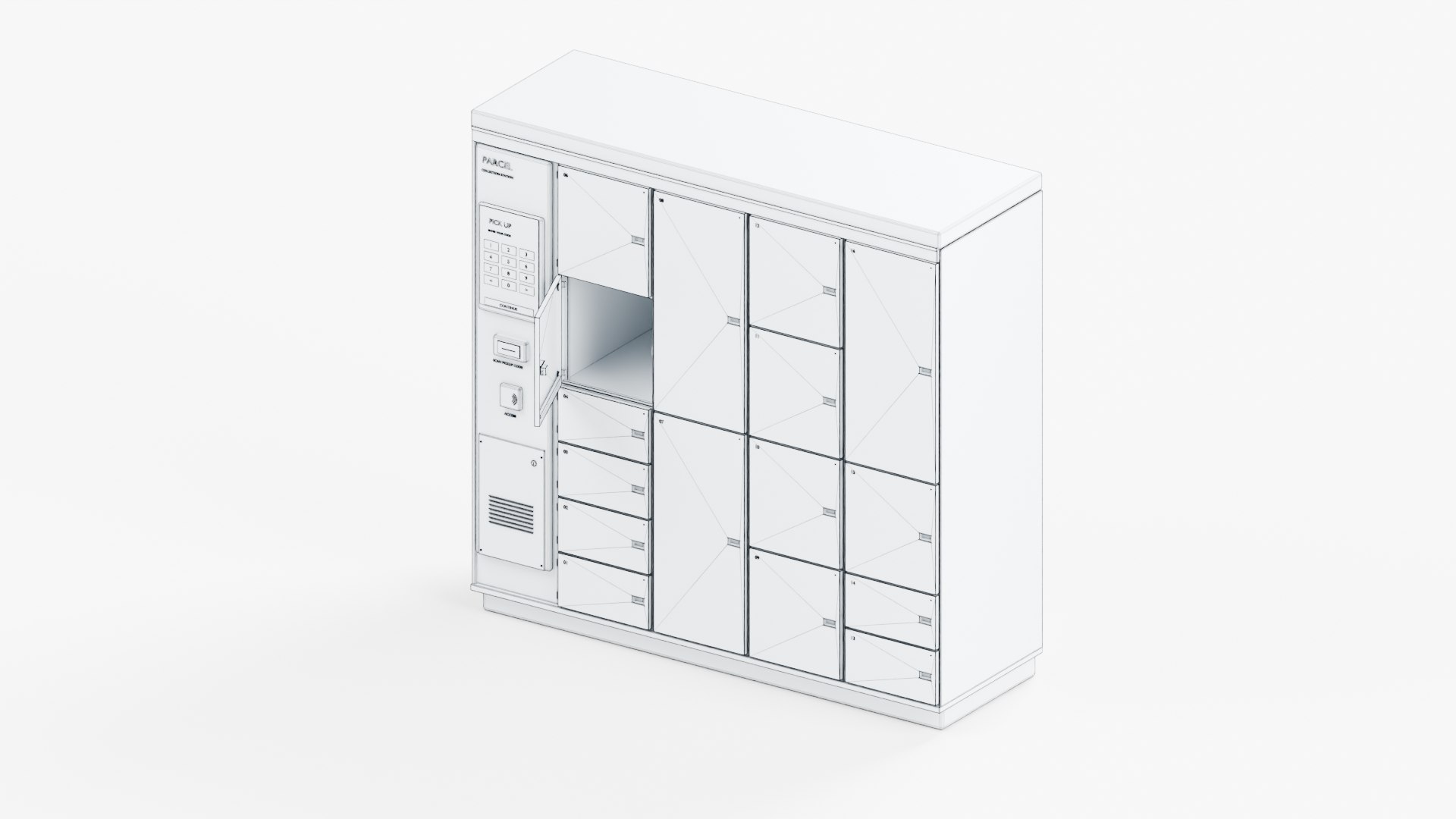 3D Modular Parcel Locker Station - TurboSquid 2632085