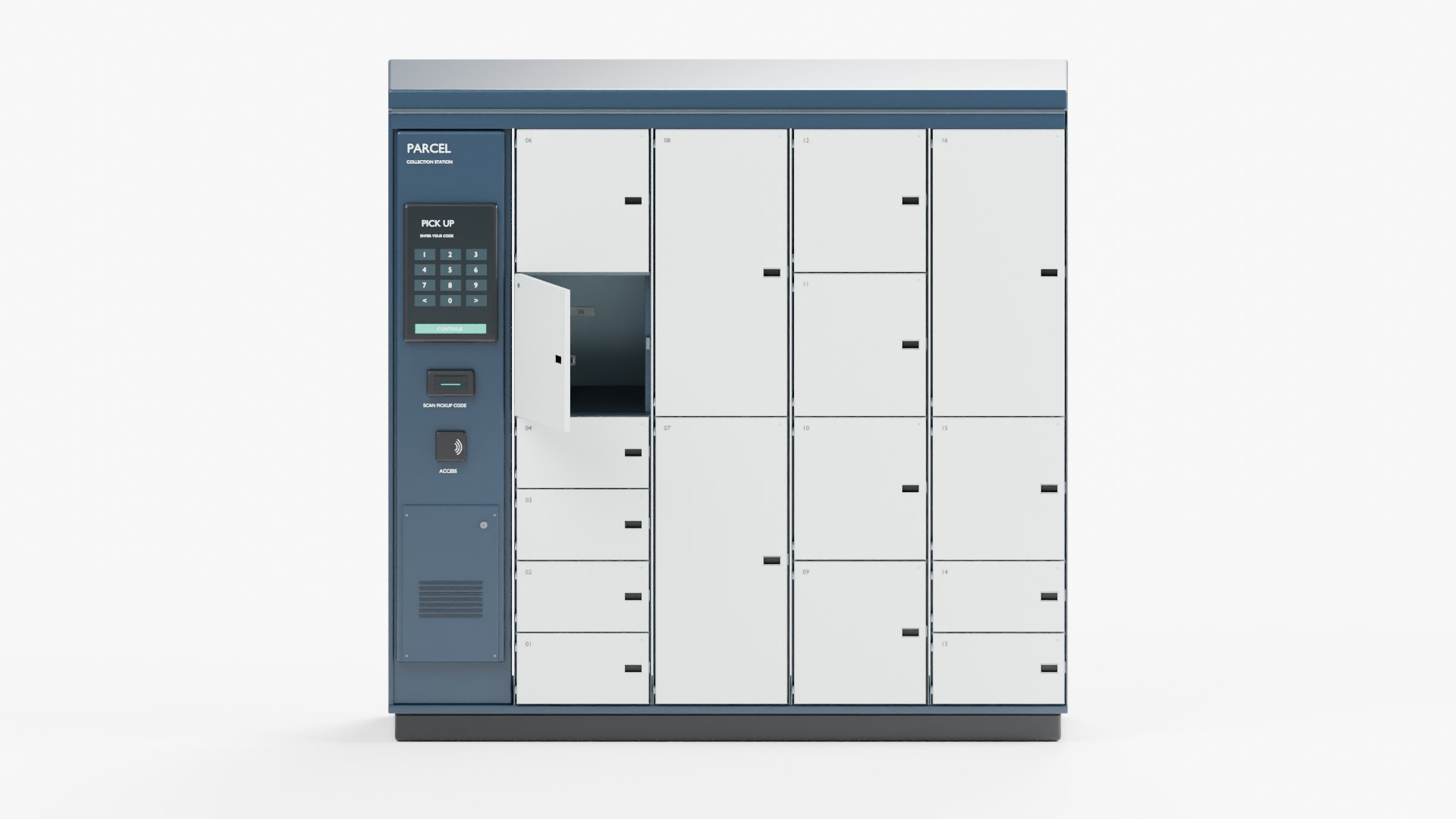 3D Modular Parcel Locker Station - TurboSquid 2632085