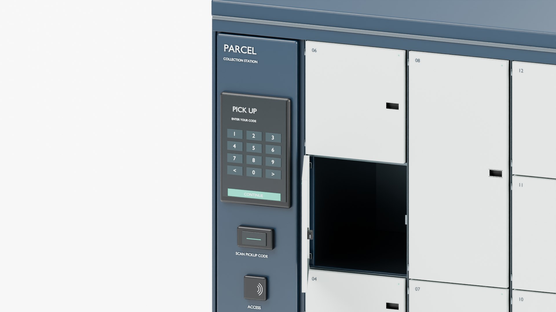 3D Modular Parcel Locker Station - TurboSquid 2632085