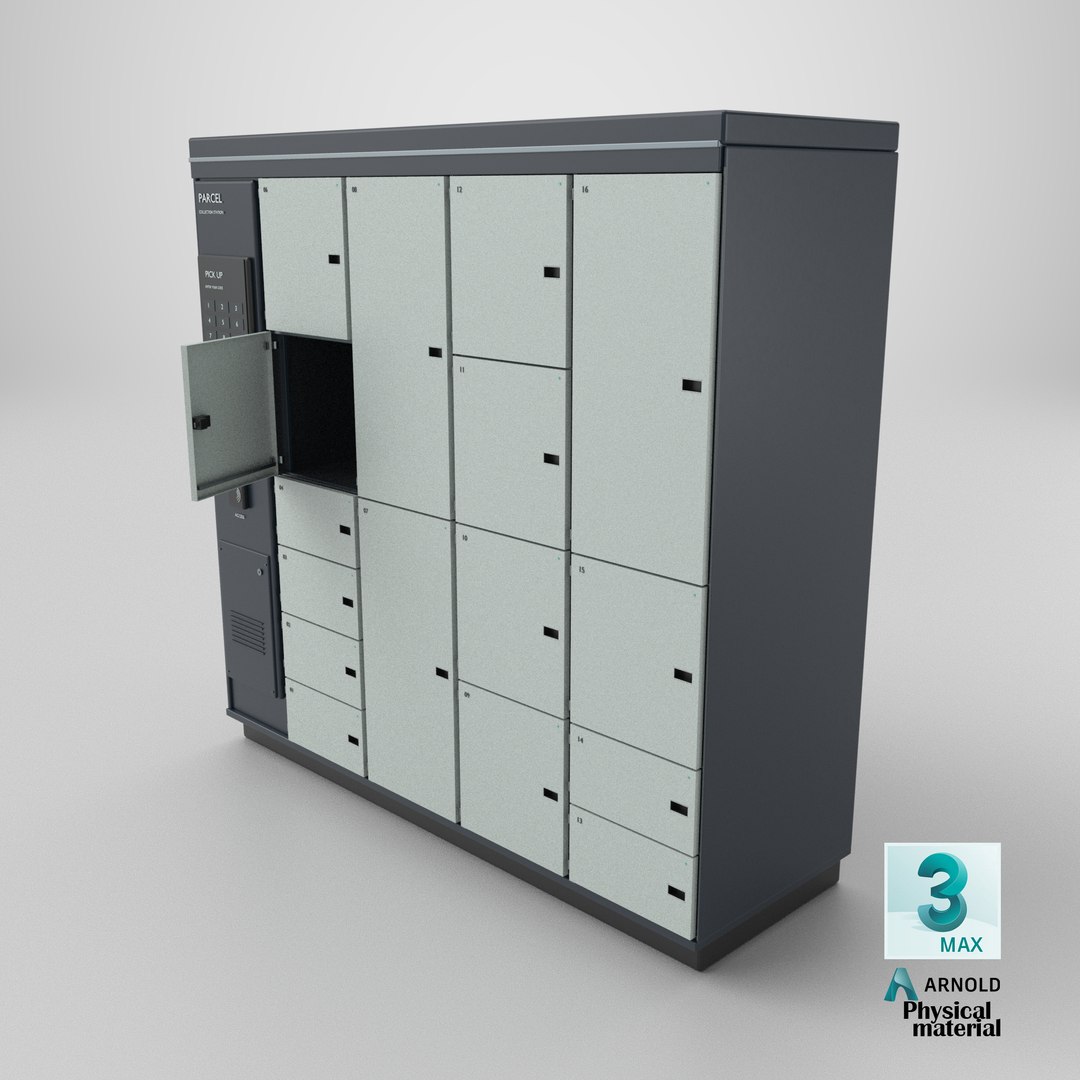 3D Modular Parcel Locker Station - TurboSquid 2632085