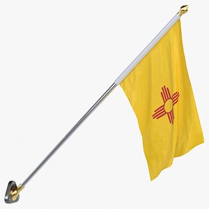 3D USA States new mexico Cloth Flag Wall Mount