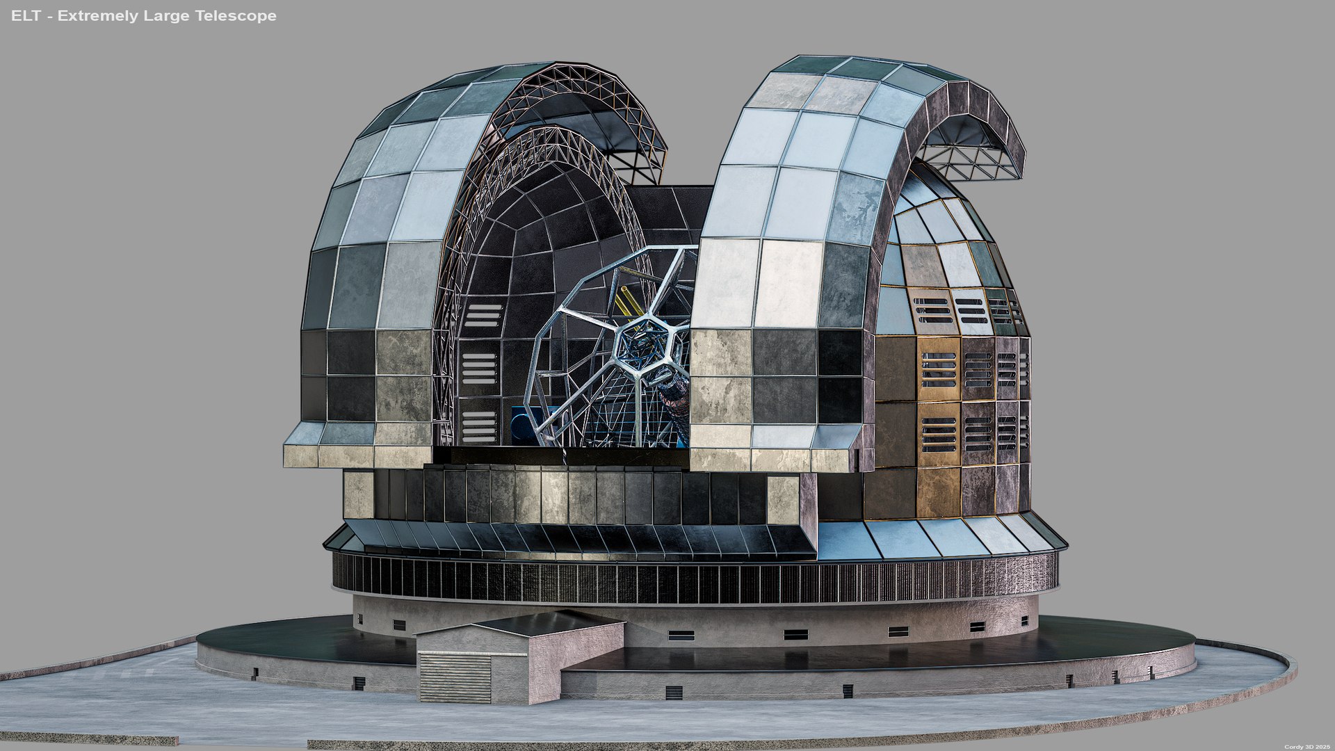 3D Extremely Large Telescope ELT PBR https://p.turbosquid.com/ts-thumb/6x/qYkgFE/YU/r001r/png/1750806386/1920x1080/fit_q87/0d96b00aa81d0ad2acc6f19e6d777d2cd92740f9/r001r.jpg