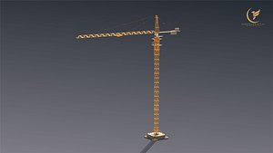 3D low-poly crane tower model