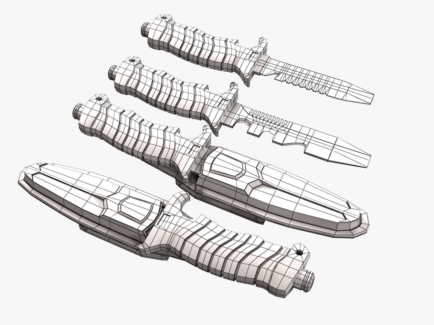 diving knife tool 3d max