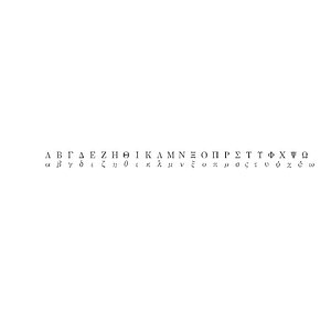 Greek alphabets MS PMincho CG CAD data
