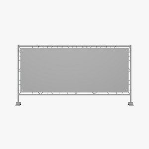 Press Wall Banner - Geometry Only No Textures No Materials 3D