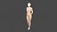 Bella mujer-personaje 3d aparejado