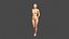 Bella mujer-personaje 3d aparejado