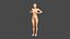 Bella mujer-personaje 3d aparejado