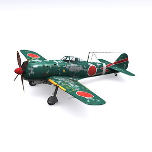 3d ki-84 hayate fighter frank model