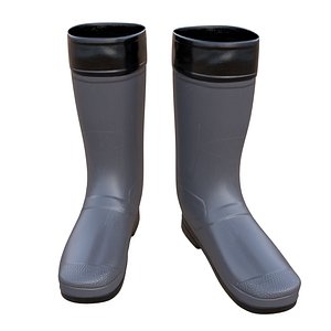 3D Waterproof Rubber Hunting Boots model