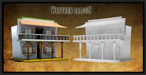 3d wild west saloon western