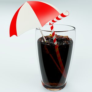 3d cola glass ice