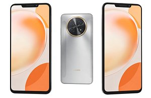 Huawei Nova Y91 White Low Poly 3D