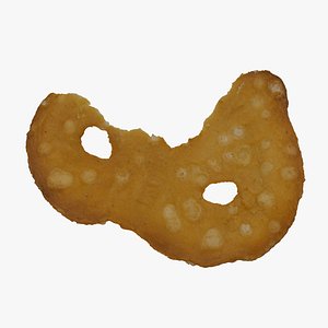 3D sea salt pretzel cracker model