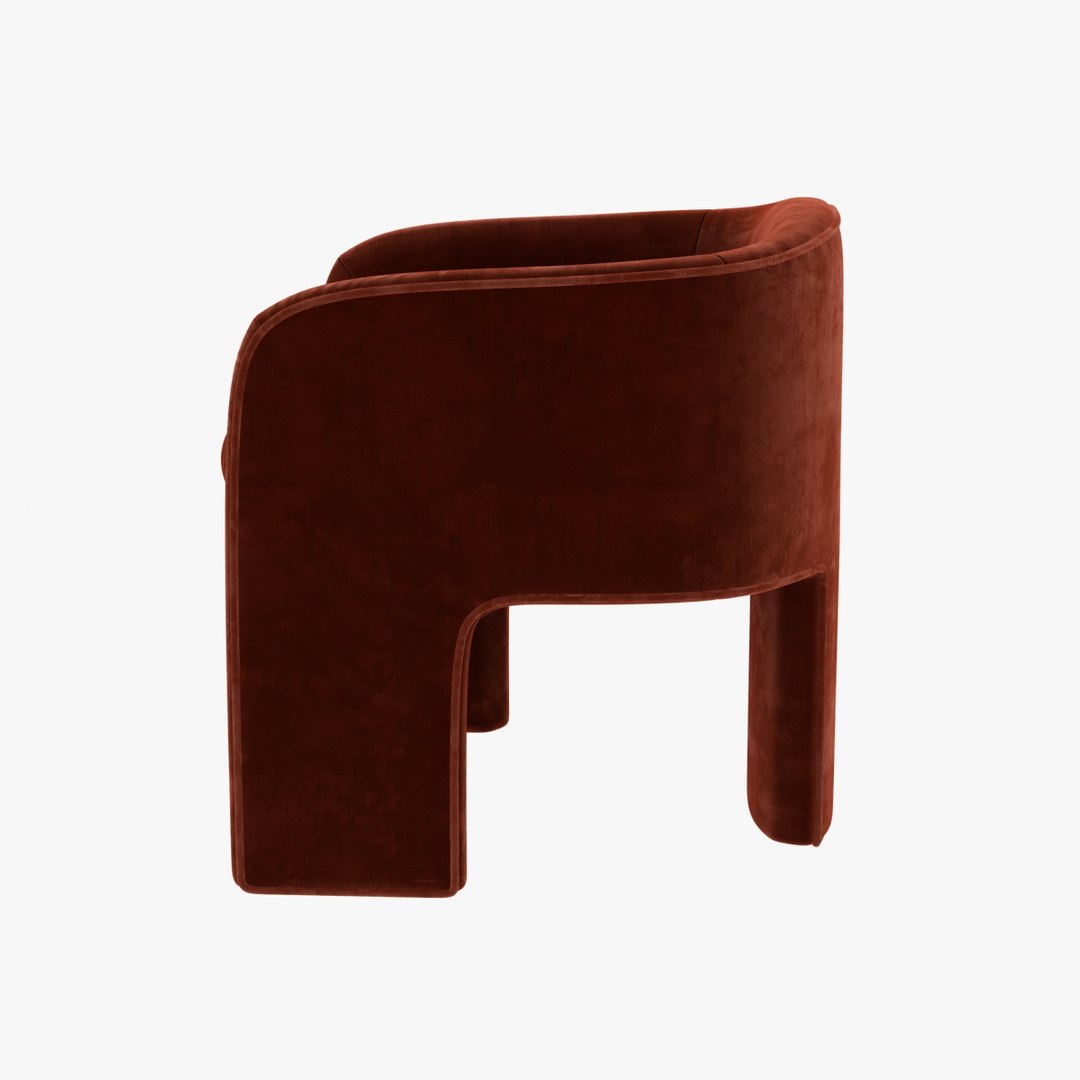 Milo Baughman Armchair Orange Model - TurboSquid 1254774