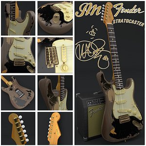 John Mayer Stratocaster Fender black one 3D model
