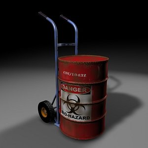 3d model drum containing toxic