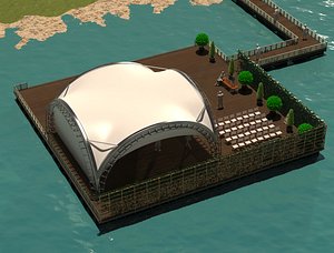 3D model pier water