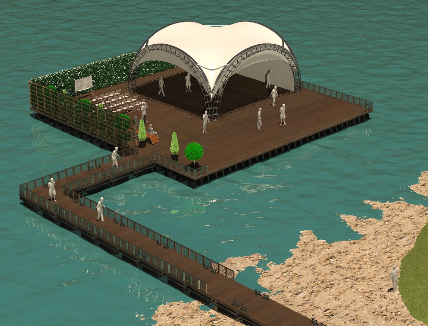 3D model pier water - TurboSquid 1401948