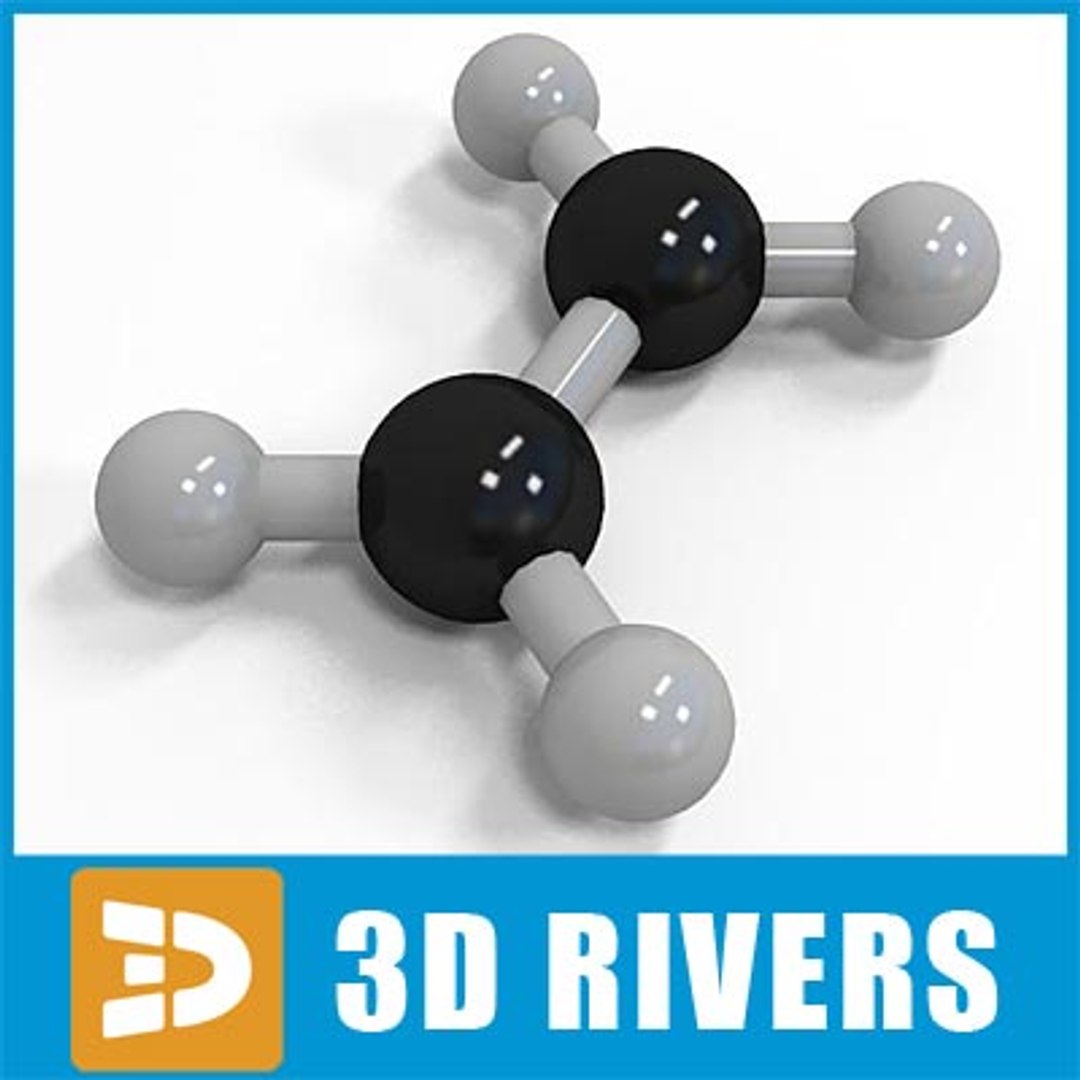 Ethylene Molecule Structure 3d Model