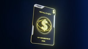 3D NFT MEMBERSHIP CARD ROYELTY CARD 3D model