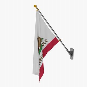 3D Wall Flag California