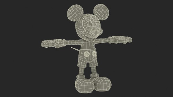 Micky Maus T-Pose 3D-Modell - TurboSquid 2045459