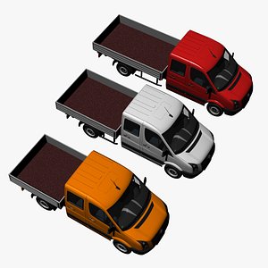 crewcab pickuptruck 3d model