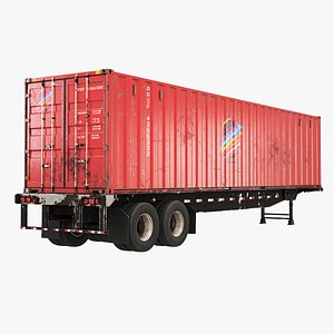 Used Old ISO Shipping Container Semi Trailer