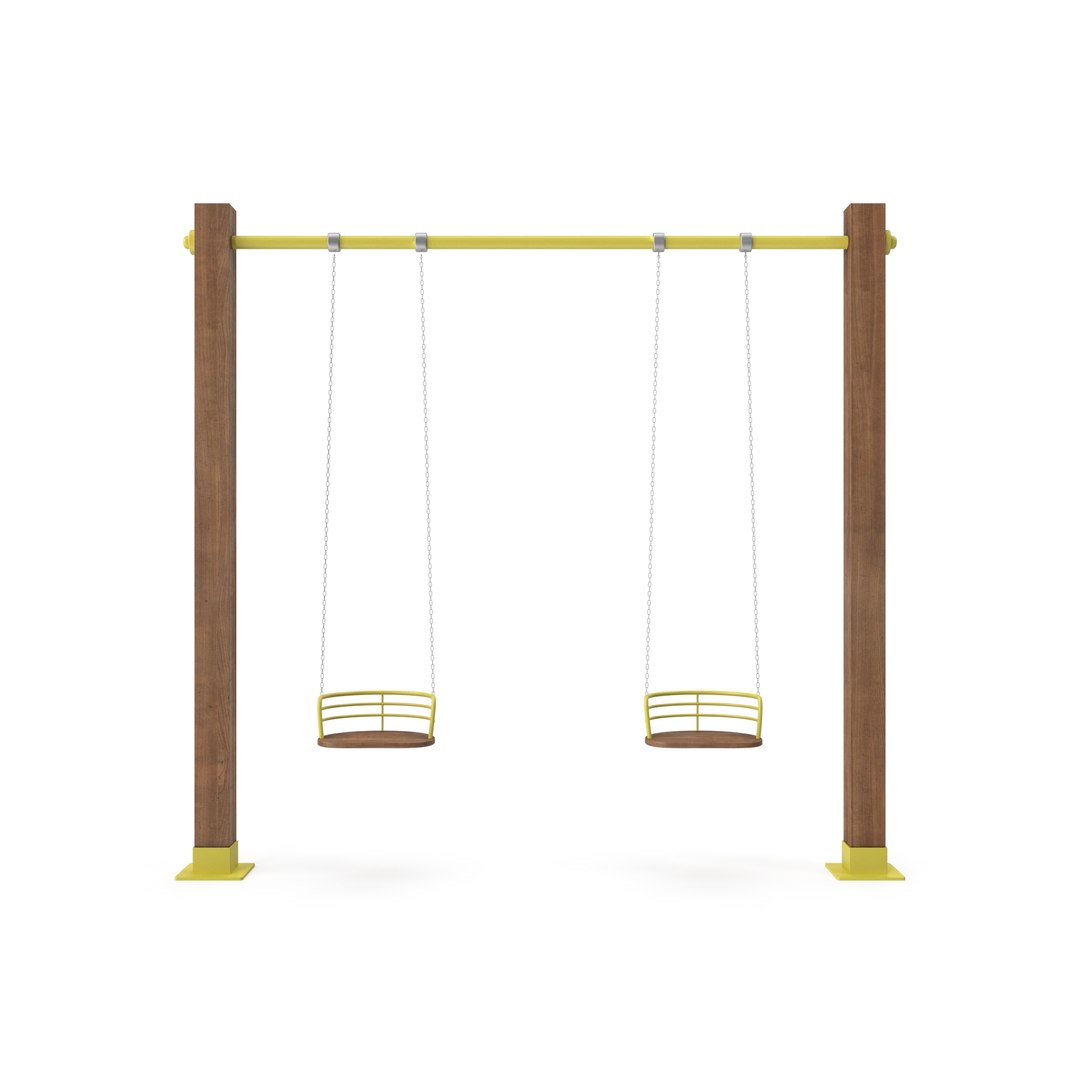 3D wooden swing model - TurboSquid 2160754