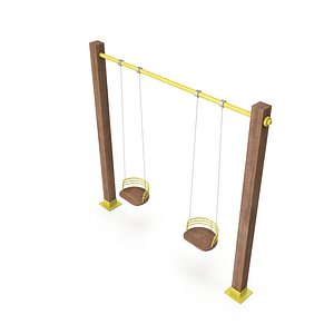 3D wooden swing model